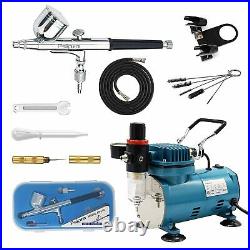 1/5Hp Airbrush Compressor Kit With Gravity Dual-Action Airbrush For Mo