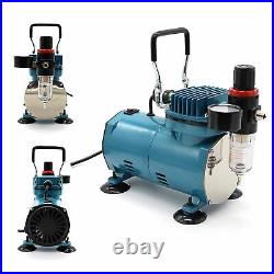 1/5Hp Airbrush Compressor Kit With Gravity Dual-Action Airbrush For Mo