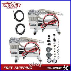 200PSI 12V Dual Chrome 440C Air Compressor Kit For Train Horn air bag suspension