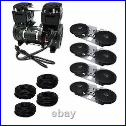 (4) Double-10 Disc Aeration Kit with (1) 7.1 CFM Compressor & 5/8 Tubing