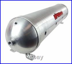5 gallon aluminum air tank raw finish & dual air compressors 580 chrome airmaxxx