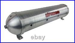 5 gallon raw aluminum spun air tank 480 chrome air compressors & wiring kit