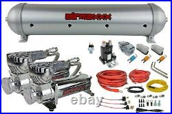 5 gallon spun aluminum air tank brushed 580 chrome air compressors & wiring kit