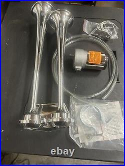 AFI 10106 Dual Trumpet Air Horn Kit With Compressor New Old Stock
