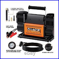 ALL-TOP Air Compressor Kit, Dual Cylinder 12V Portable Inflator 12.35 ft³/M