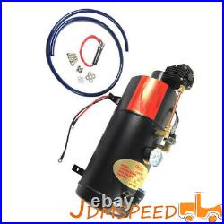 Air Compressor Complete System 120 PSI &Train Horn Kit Loud Dual 2 Trumpet