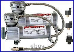 Air Compressors Pewter 400 Dual Pack 5 Gallon Steel Air Tank 90 psi on 120 off