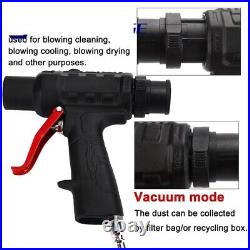 Air Duster Compressor Dual Air Vacuum Blow Suction Guns Kit Pneumatic Cleaner