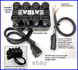 Air Ride Management Kit Evolve Manifold AVS Switch Box airmaxxx Blk 580 Wire Kit