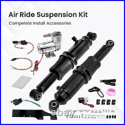 Air Ride Suspension Compressor Set Kit For Harley Touring Road King
