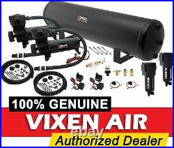 Air Suspension Kit/System for Truck/Car Bag/Ride/Lift, Dual Compressor, 5G Tank
