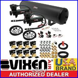 Air Suspension Kit/System for Truck/Car Bag/Ride/Lift, Dual Compressor, 5G Tank