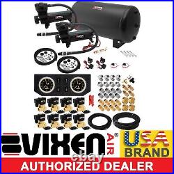 Air Suspension Kit/system For Truck/car Bag/ride/lift Dual Compressor, 6g Tank