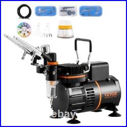 Airbrush Kit, Dual Fan Air Compressor Professional Airbrushing System Kit wi