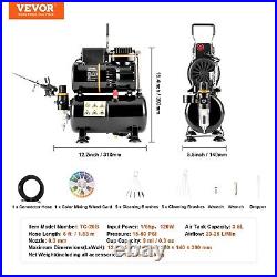 Airbrush Kit, Dual Fan Air Tank Compressor System Kit with 3.5L Air Storage Tank