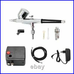 Airbrush Spray Gun Compressor Kit Dual Action Mini Air Paint Art Craft 0.2mm Set