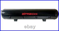 Airmaxxx Chrome 480 Air Compressors 1/2 Valves Air Ride Black 7 Switch Tank