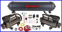 Airmaxxx X-Series Dual Pack Air Compressors Wire Kit & 5 Gallon Aluminum Tank
