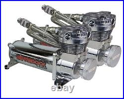 Airmaxxx dual chrome 480 air compressors & dual air compressor wiring kit