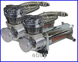 Airmaxxx dual chrome 480 air compressors & dual air compressor wiring kit