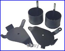 Black Manual Air Ride Suspension Kit 3/8 DLOE Valves Bags Brackets For S10 2wd
