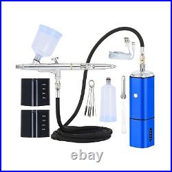 COLOR PEAK Airbrush Kit with Compressor Cordless Dual Action Airbrush Set Rec