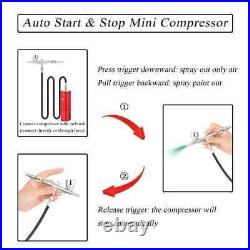 Casubaris Airbrush kit with compressor portable cordless Airbrush kit, Recharg