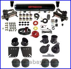 Complete 3/8 Fast Valve Air Ride Suspension Kit 5 Gal Tank For 58-64 Chevy Cars