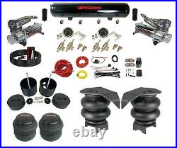 Complete 3/8 Manual DLOE65 Air Ride Suspension Kit AirBag Chrome 88-98 Chevy C15