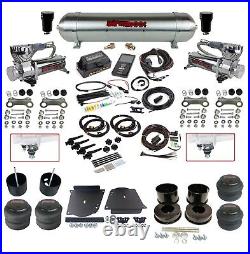 Complete Air Ride Suspension Kit 27695 3/8 3H AirLift Chr 580 64-72 Chevy A-Body