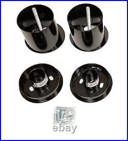 Complete Air Ride Suspension Kit 3/8 Manifold Bags 480 Black For 65-70 Cadillac