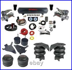 Complete Air Ride Suspension Kit 3/8 Manifold Bags 480 Chrome For 82-05 S10 2wd