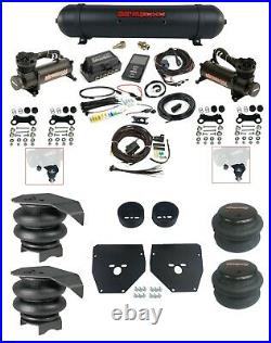 Complete Air Ride Suspension Kit with480 Black & 27685 Air Lift 3P For 1973-87 C10