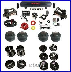 Complete Bolt On Air Ride Suspension Kit withManifold & 480 Blk For 65-70 Cadillac