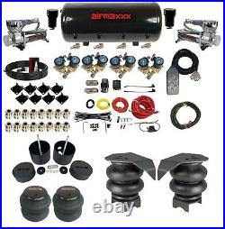 Complete FASTBAG 1/2 Chrome Air Ride Suspension Kit Bags For 99-06 Silverado 2wd