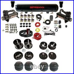 Complete FASTBAG 3/8 Air Ride Suspension Kit Bags Black Fits 1963-64 Cadillac