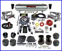 Complete Pressure Height Level Ride Chrome Air Suspension Kit 64-72 Chevy A-Body