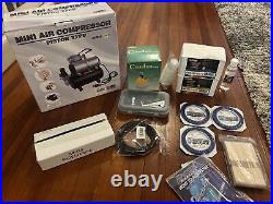 Complete Pro G44 MASTER Dual-Action AIRBRUSH w-AIR COMPRESSOR KIT and Paint New