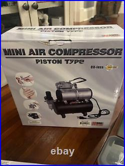 Complete Pro G44 MASTER Dual-Action AIRBRUSH w-AIR COMPRESSOR KIT and Paint New