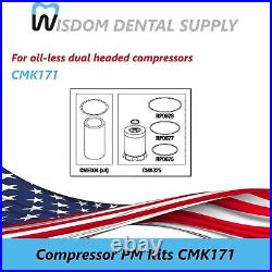 Compressor PM Kits Apollo/Midmark (Dual Headed compressors) CMK171