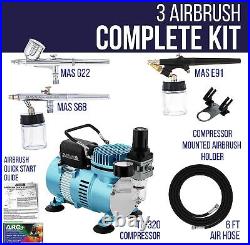Cool Runner II Dual Fan Air Compressor Professional Airbrushing System Kit