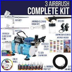 Cool Runner II Dual Fan Air Compressor Professional Airbrushing System Kit wi