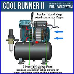 Cool Runner II Dual Fan Air Storage Tank Compressor System Kit with a G22 Gravit