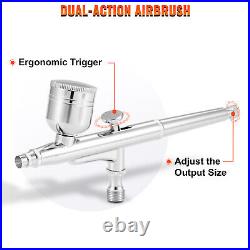 Dual-Action Airbrush Kit Multifunctional Airbrush Compressor 0.3mm Spray Gun