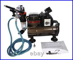 Dual Action Gravity Feed Airbrush & Air Compressor Combo Kit Spaz Stix SZX50000
