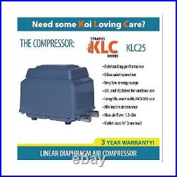 EasyPro LA1 KLC Koi Pond Aeration Kit Dual Linear Diaphragm Compressor 100