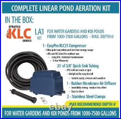 Easypro LA1 KLC Koi Pond Aeration Kit Dual Linear Diaphragm Compressor 1000-7