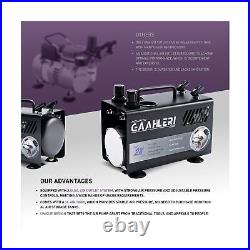 Gaahleri Airbrush Painting Kit with Compressor Air Tank 1L Dual Air Outlet Sy