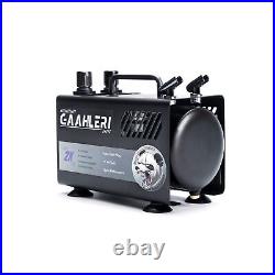 Gaahleri Airbrush Painting Kit with Compressor Air Tank 1L Dual Air Outlet Sy