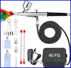 Gocheer Upgraded 40PSI Airbrush Kit, Dual-Action Multi-Function with Compressor